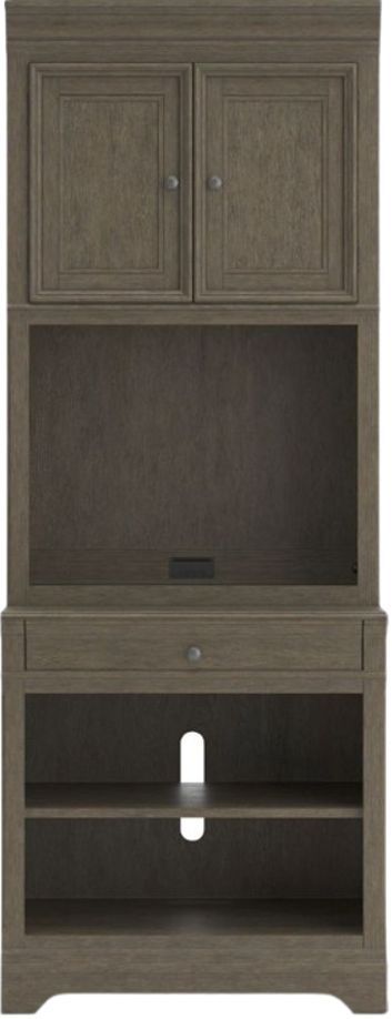 Signature Design by Ashley® Janismore Distressed Weathered Gray Bookcase-1
