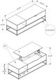 Monarch Specialties Inc. Black 48" Lift-Top Coffee Table-2