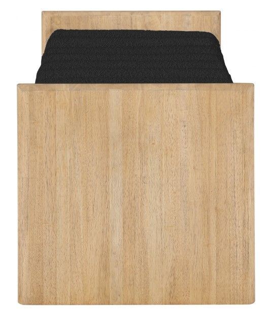 Meridian Furniture Waverly Black/Natural 52" Upholstered Bench-2
