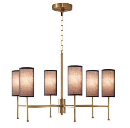 Olliix by Hampton Hill Maria Plated Gold Gold 6-Light Chandelier with Multi Shade Options-2