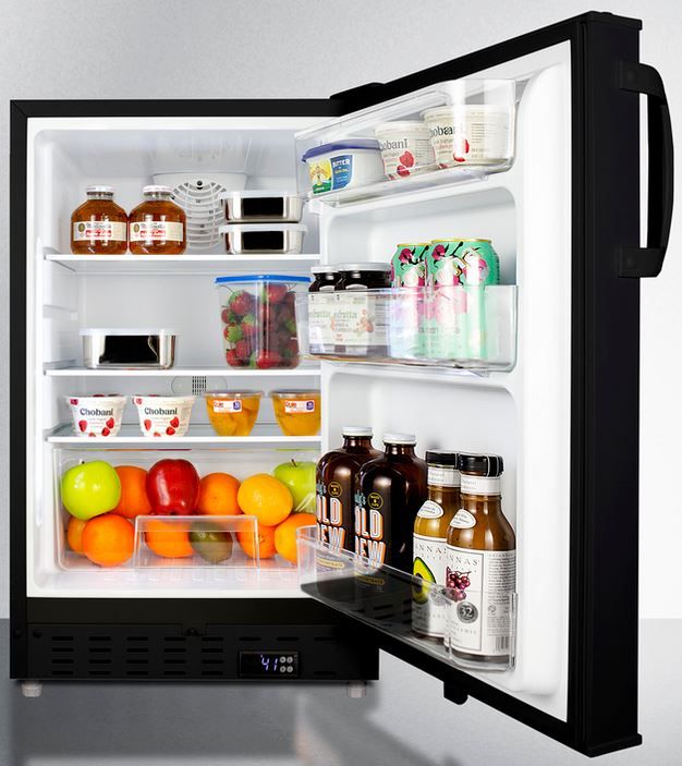 Summit® 3.5 Cu. Ft. Black Under the Counter Refrigerator-3