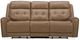 Liberty Furniture Carrington 3-Piece York Sand Leather Power Reclining Living Room Seating Set-2