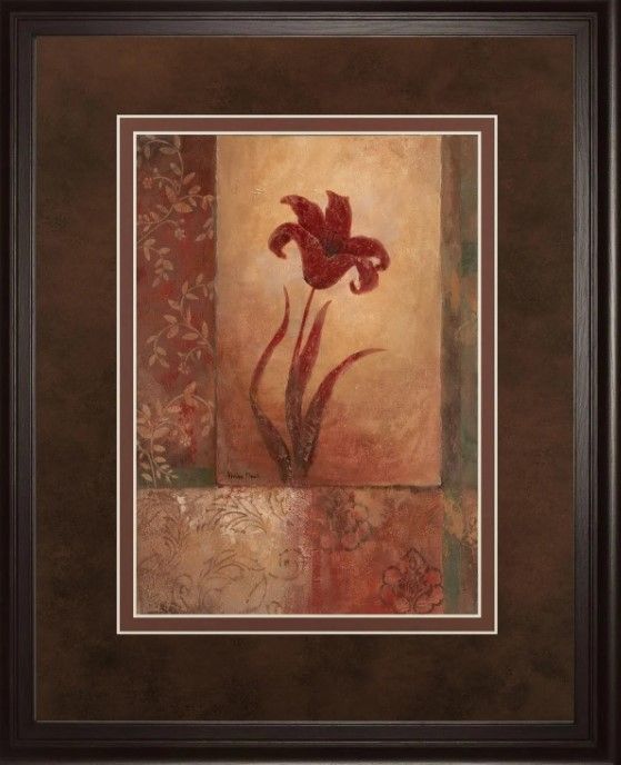 Classy Art Lily Silhouette By Vivian Flasch Framed Print Wall Art-1