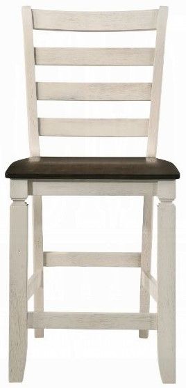 ACME Furniture Tasnim 2-Piece Antique White/Oak Counter Chair Set-1