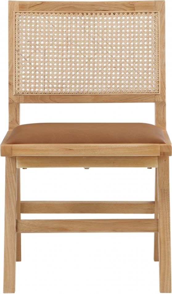 Meridian Furniture Abby Cognac/Natural Dining Side Chair-1
