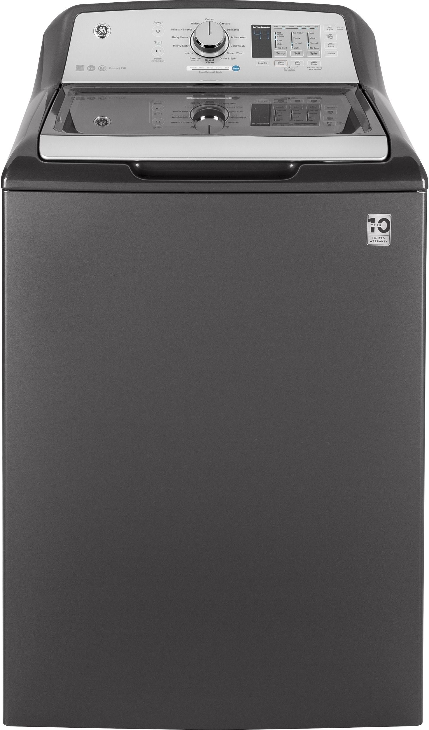 GE Top Load Washer Diamond Gray L M TV Appliances