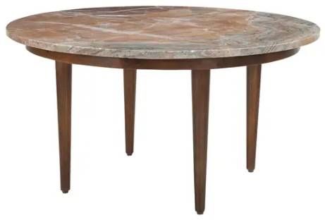 Moe's Home Collection Lark Orange Fantasy Coffee Table with Brown Base-0