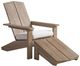 Universal Explore Home™ Coastal Living Outdoor Saratoga Warm Weathered Teak Fabric/Wooden Adirondack Chair with Cushion-3