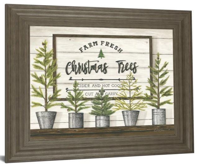 Classy Art Farm Fresh Christmas Trees By Diane Waver Wall Art-0