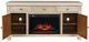Jofran Inc. Sierrafina Almond 63" Media Console with Fireplace -2