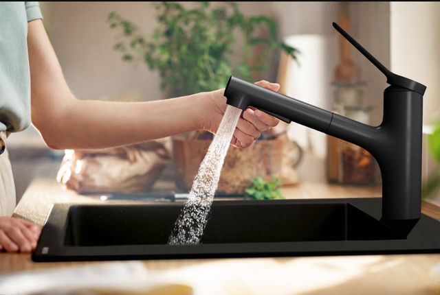 Hansgrohe Zesis Matte Black 2-Spray Pull-Out Kitchen Faucet-2