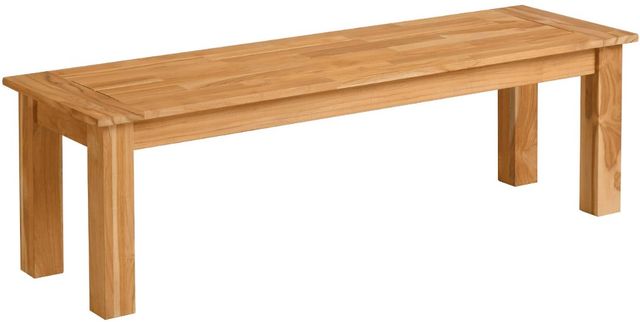 Linon Cannon Natural Teak Wooden 80" Outdoor Dining Bench-0