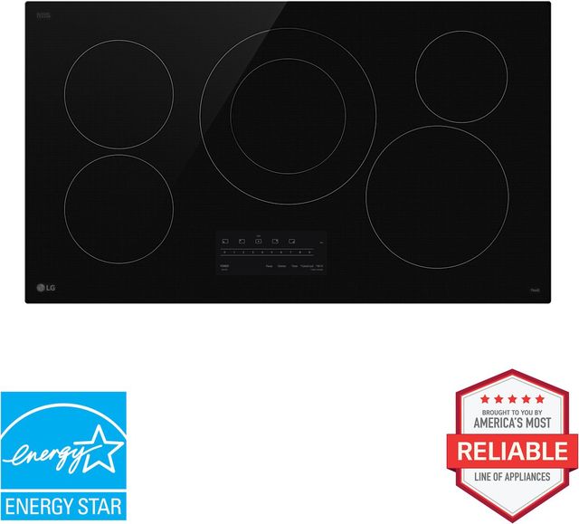 LG 36" Black Electric Cooktop with UltraHeat™ 3.0kW Element-1
