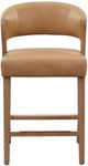 Bassett® Furniture Asher Tan Upholstered Faux Leather Counter Stool-1