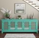 Jofran Inc. Isabella Aqua 86" Mirrored Accent Cabinet-1