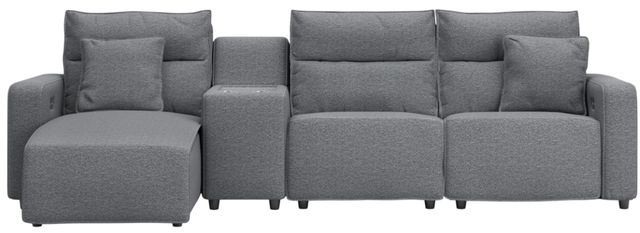 Signature Design by Ashley® Modmax II 4-Piece Pepper/Salt Left-Arm Facing Power Reclining Sectional and Chaise with Console-0