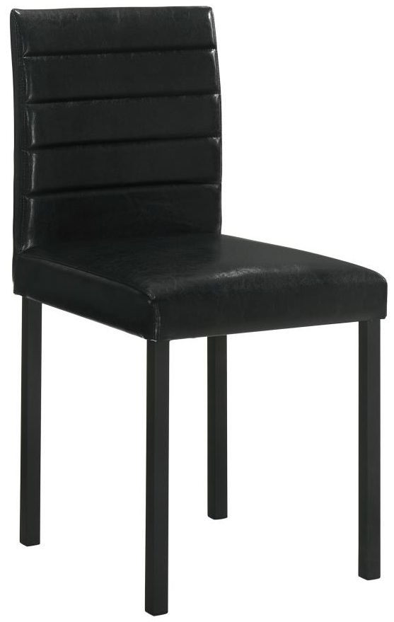 Coaster® Garza 4-Piece Black Upholstered Dining Side Chair Set-0