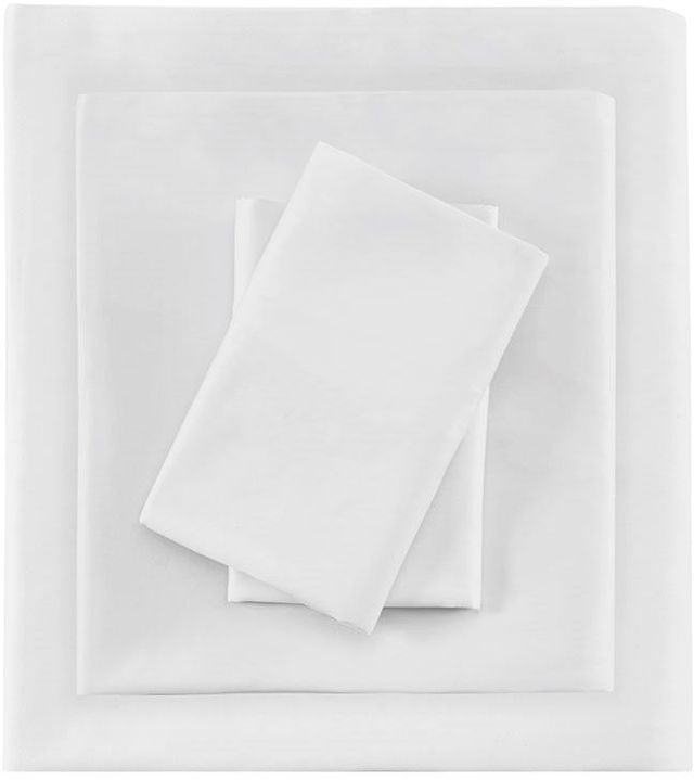 Olliix by Sleep Philosophy White California King 300 Thread Count Liquid Cotton Sheet Set-0