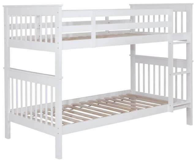 Coaster® Chapman White Twin Over Twin Bunk Bed-1