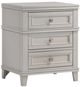 Bernards Nova II Gray 3-Drawer Nightstand with USB-0