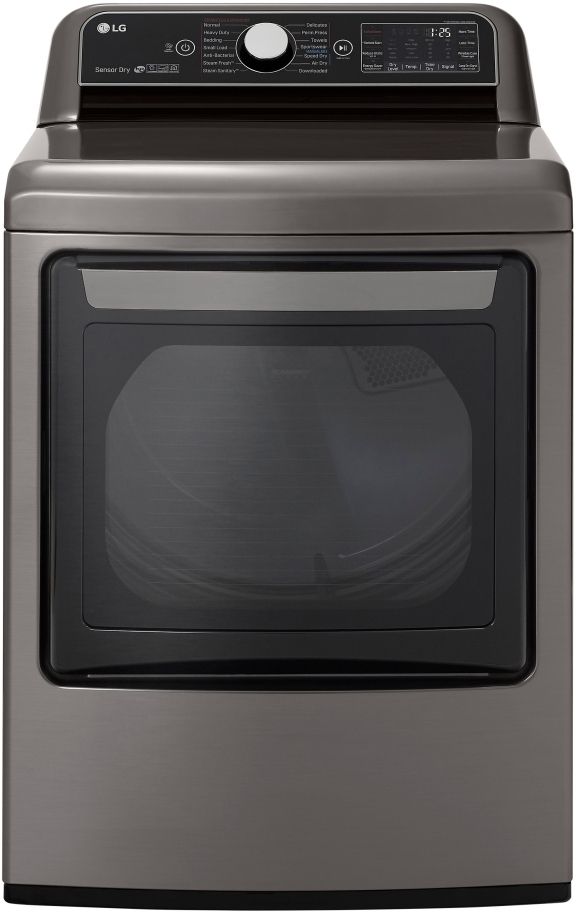 LG 7.3 Cu. Ft. Graphite Steel Front Load Electric Dryer-0