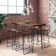 Jofran Inc. Nature's Edge Chestnut 52" Counter Dining Table with Black Base-1