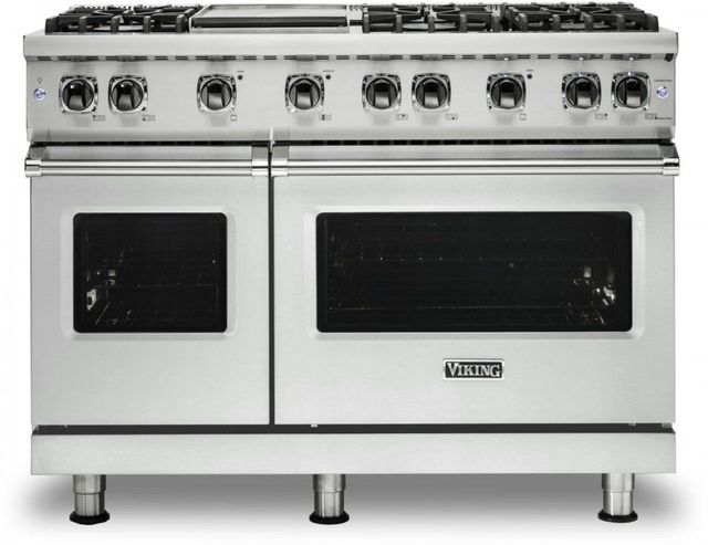 Viking® 5 Series 48" Frost White Pro Style Natural Gas Range with 12" Griddle-0