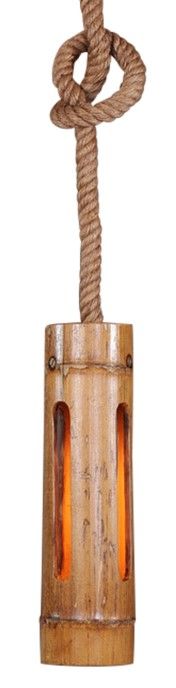 Home Trends & Design Vintage Brown Barrel Pendant Light-1