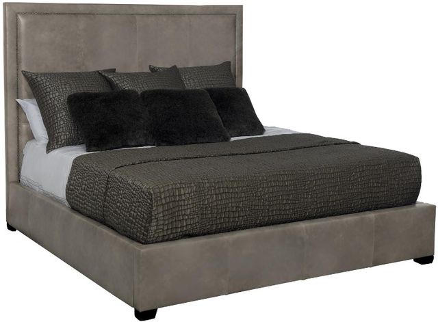 Bernhardt Morgan Espresso 64" High Leather Panel Bed-0