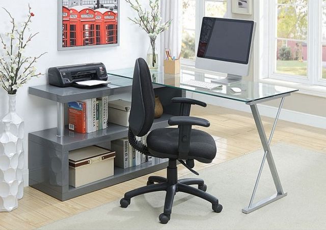 Furniture of America® Bronwen Gray Computer Desk-1