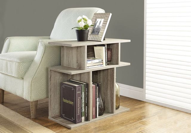 Monarch Specialties Inc. 24"H Dark Taupe Accent Table-3