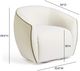 TOV Furniture Jordan Chocolate Brown/Cream Velvet Velvet Swivel Accent Chair-2