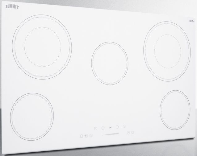 Summit® 36" White Electric Cooktop-2