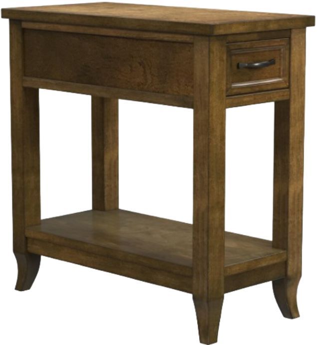 Null Furniture Salem Brown Charging Chairside End Table-0