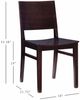 Linon Kentucky 2-Piece Espresso Brown Dining Chair Set-2