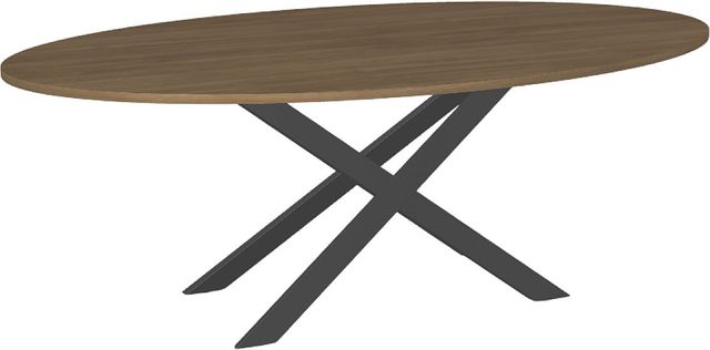 Amisco Customizable Ascencio 84" Oval Dining Table with 1" Thermo Fused Laminate Top-0