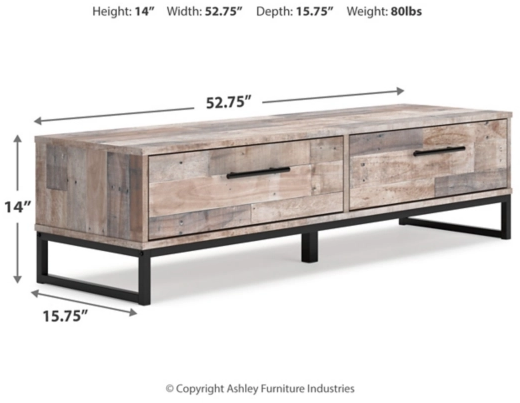 Signature Design by Ashley® Neilsville Whitewash Storage Bench with Coat Rack-3