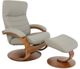Fjords® Classic Comfort Trandal "C-Base" Fog Large Swivel Recliner with Footstool-0
