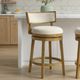 Armen Living Noely 3-Piece Amber Glow/White Counter Stool Set-1