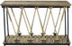 A & B Home Brown Console Table with Black Frame -0