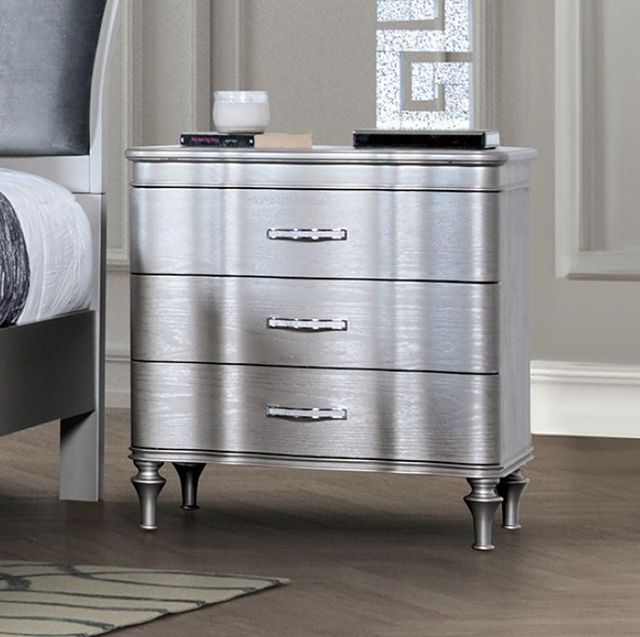 Furniture of America® Melodi Parc 4-Piece Silver Queen Bedroom Set-3