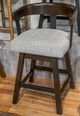 Signature Design by Ashley® Haddigan Dark Brown Upholstered Swivel Bar Stool-2