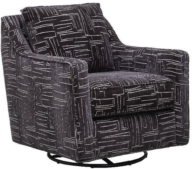 Fusion Furniture Silversmith Quartz Margo Lead Swivel Glider Chair-0