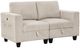 Homelegance® Walterboro Beige Loveseat with Storage, Storage Pouches and Charging Ports-0
