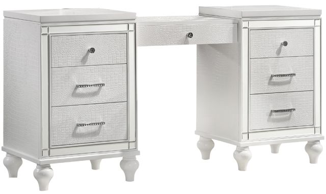 New Classic® Home Furnishings Valentino White Dressing Table-0