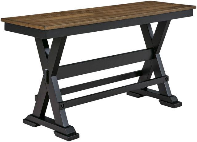 Signature Design by Ashley® Wildenauer Black/Brown Large Counter Dining Bench-0