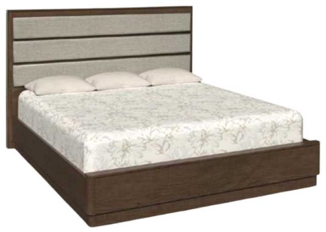 Country View Woodworking Customizable Rochelle Queen Horizontal Panel Upholstered Bed-0