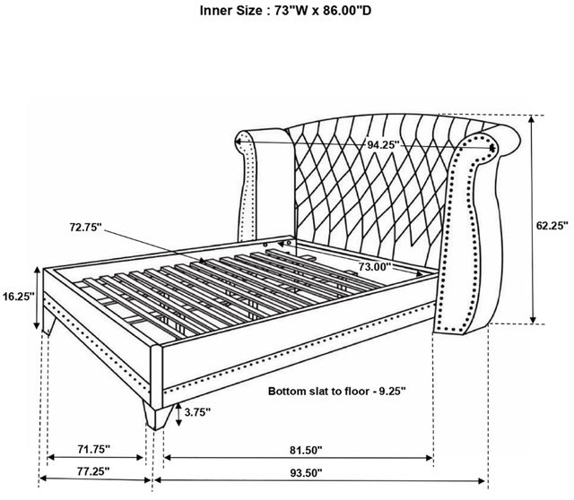 Coaster® Barzini 5-Piece White Queen Panel Bedroom Set-2
