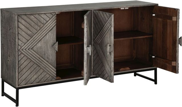 Signature Design by Ashley® Treybrook Distress Grey Accent Cabinet-2