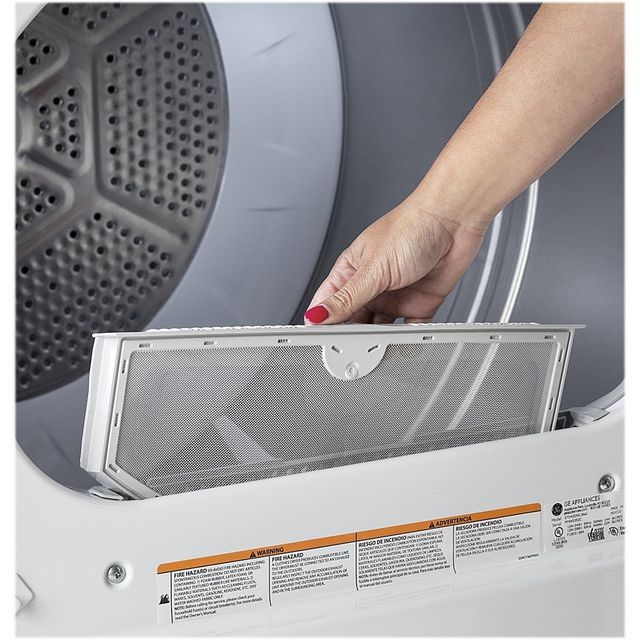 Hotpoint - 6.2 Cu. Ft. 4-Cycle Electric Dryer - White /Gray Backsplash-4